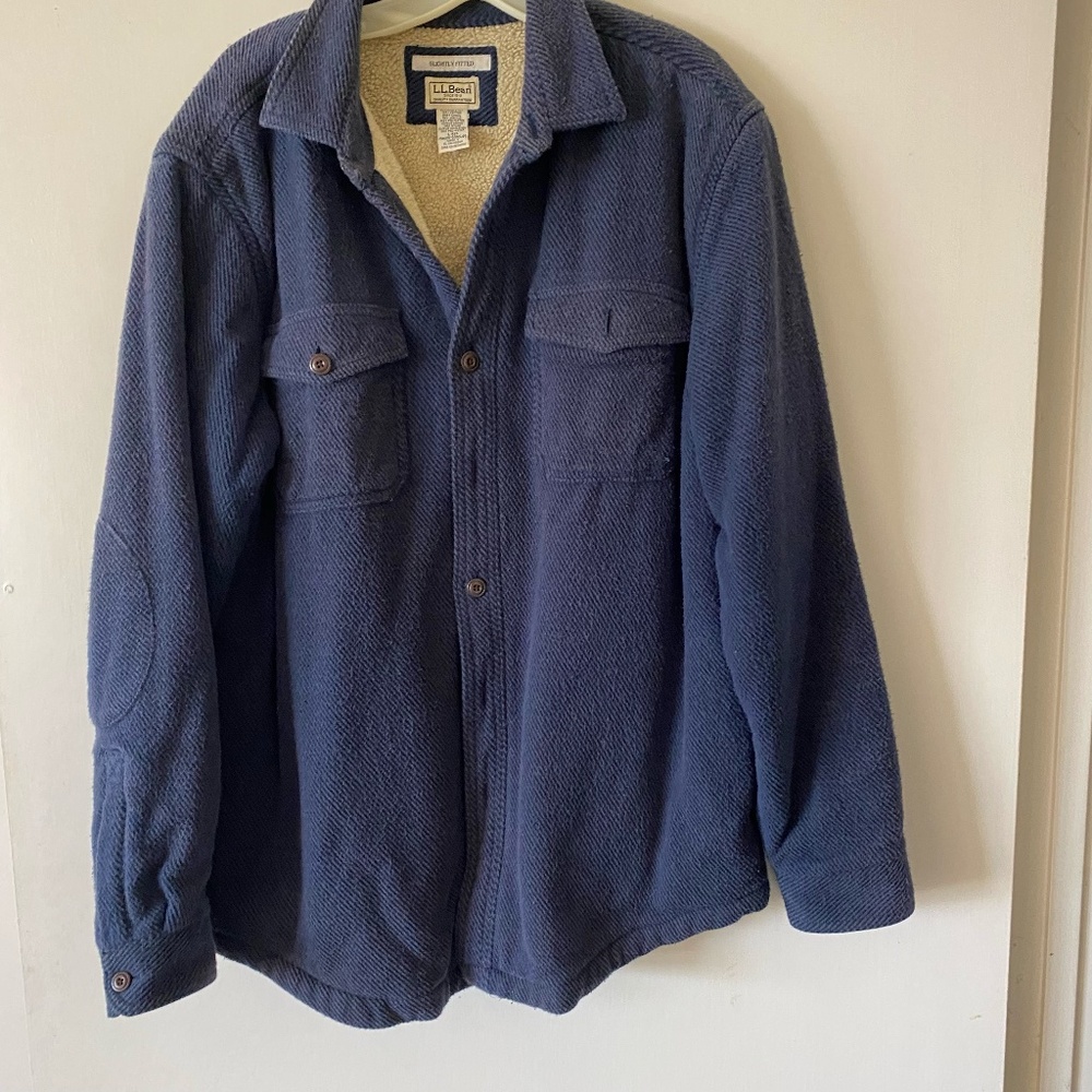 LLBEan fleece lined shirt jacket